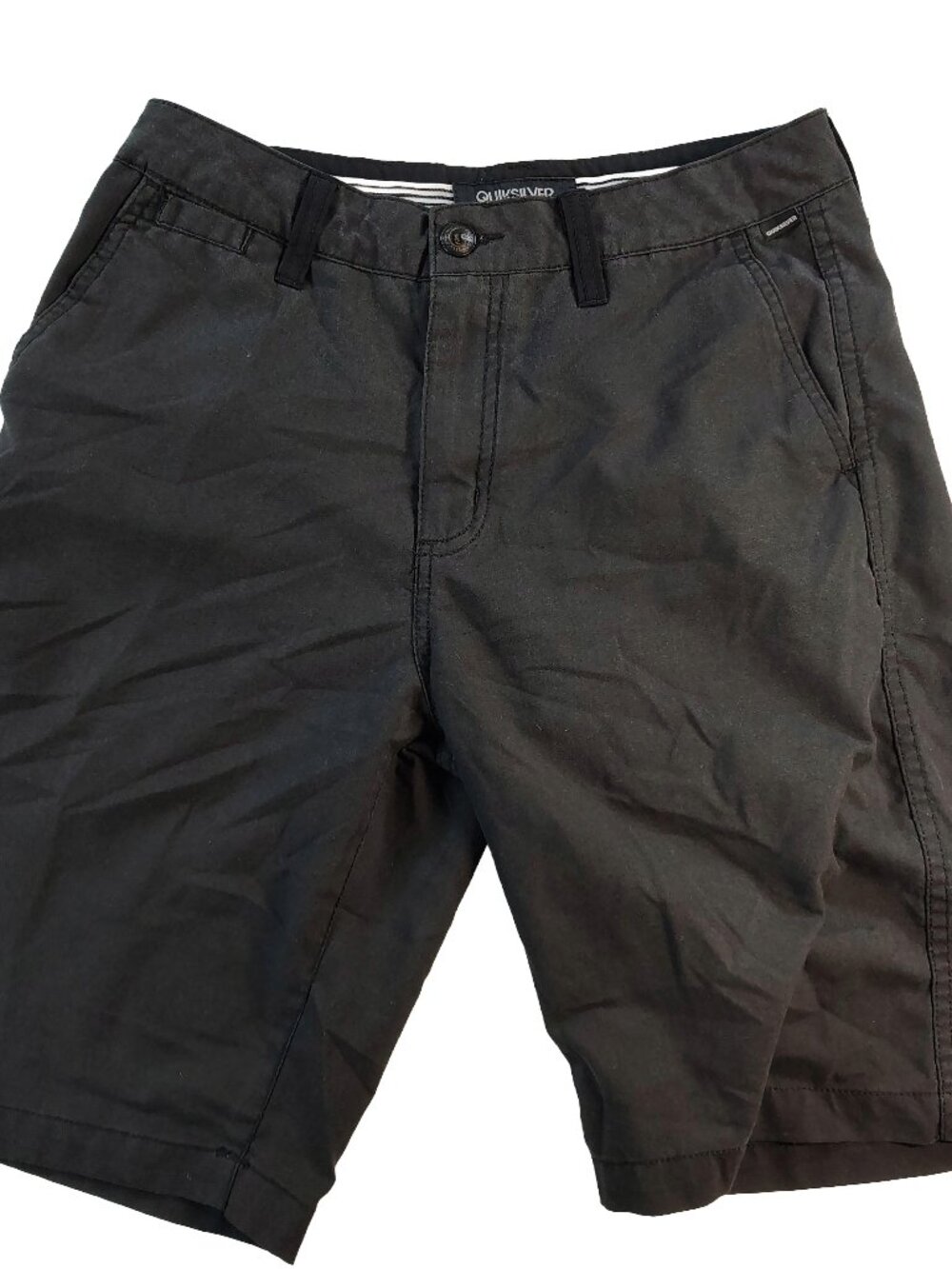 Men's Black Canvas Size 30 Quiksilver Cargo Shorts